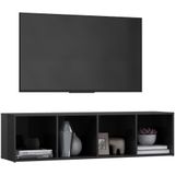 vidaXL-Tv-meubel-142,5x35x36,5-cm-spaanplaat-hoogglans-grijs