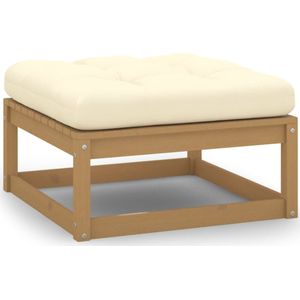 Garten-Fußhocker mit Kissen Honigbraun Kiefer Massivholz Vidaxl