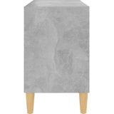 vidaXL - Tv-meubel - met - massief - houten - poten - 69,5x30x50 - cm - betongrijs