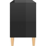 vidaXL-Tv-meubel-met-houten-poten-69,5x30x50-cm-hoogglans-zwart