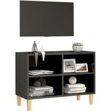 vidaXL-Tv-meubel-met-houten-poten-69,5x30x50-cm-hoogglans-grijs