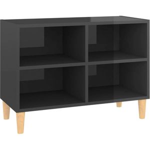 vidaXL-Tv-meubel-met-houten-poten-69,5x30x50-cm-hoogglans-grijs