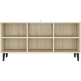 VidaXL Tv-meubel Metalen Poten 103,5x30x50 cm Sonoma Eikenkleurig