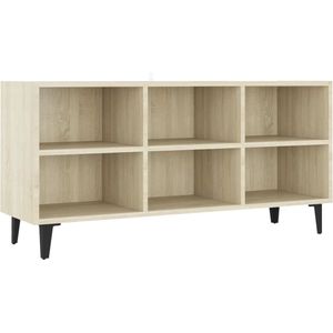 VidaXL Tv-meubel Metalen Poten 103,5x30x50 cm Sonoma Eikenkleurig