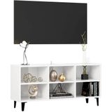 VidaXL TV-meubel Metalen Poten 103,5x30x50 cm Hoogglans Wit
