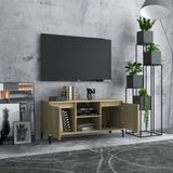 vidaXL Tv-meubel met metalen poten 103,5x35x50 cm sonoma eikenkleurig