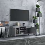 vidaXL-Tv-meubel-met-metalen-poten-103,5x35x50-cm-betongrijs
