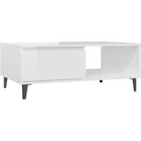 VidaXL Salontafel 90x60x35 cm Spaanplaat Hoogglans Wit