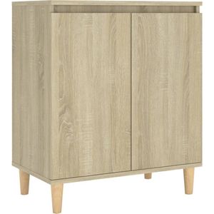 vidaXL-Dressoir-met-houten-poten-60x35x70-cm-spaanplaat-sonoma-eiken