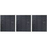 vidaXL 48tlg. Behälter-Set für Kleinteile mit Wandplatten Blau Schwarz