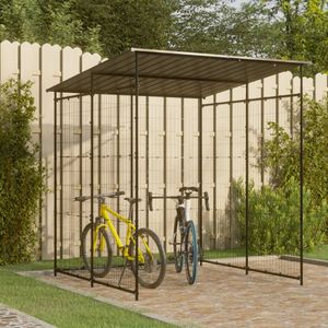 Fietsenschuur - Zwart-Grijs - Gepoeerdercoat Staal - Roestbestendig