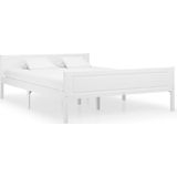 vidaXL Bedframe massief grenenhout wit 120x200 cm