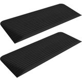 Drempelhulp - Zwart - Rubber - Set van 2