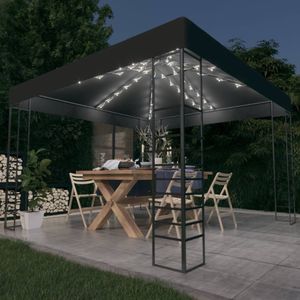 Partytent - Antraciet - Staal en Polyester - Dubbel-geventileerd Ontwerp