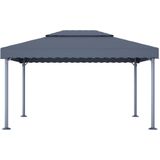 Vidaxl - Pavillon mit LED-Lichterkette 400x300 cm Anthrazit Aluminium
