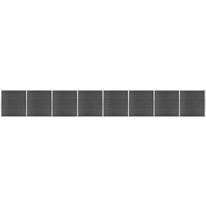 vidaXL Schuttingpanelenset 1391x186 cm HKC zwart
