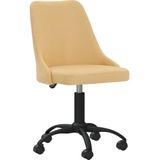 VidaXL Draaibare Eetkamerstoelen 2 st. Stof Geel