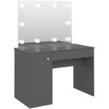 VidaXL Kaptafel met LED-verlichting 110x55x145 cm MDF Grijs