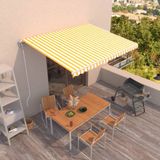 Markise Automatisch Einziehbar 450x350 cm Gelb und Weiß vidaXL