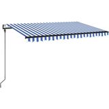 Vidaxl - Automatische Markise mit led Windsensor 450x300cm Blau und Weiß