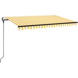 Vidaxl - Automatische Markise mit led & Windsensor 450x300 cm Gelb/Weiß