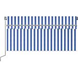 vidaXL Markise Manuell Einziehbar mit Rollo 3,5x2,5m Blau & Weiß