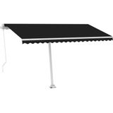 vidaXL Markise Manuell Einziehbar mit LED 400x300 cm Anthrazit