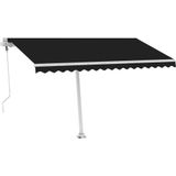 vidaXL - Luifel - automatisch - met - LED - en - windsensor - 450x350 - cm - antraciet