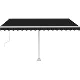 vidaXL - Luifel - automatisch - met - LED - en - windsensor - 450x350 - cm - antraciet