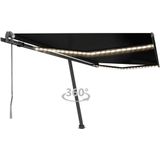 vidaXL - Luifel - automatisch - met - LED - en - windsensor - 450x300 - cm - antraciet