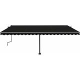 vidaXL Luifel vrijstaand handmatig uittrekbaar 500x300 cm antraciet