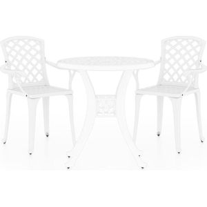 vidaXL-3-delige-Bistroset-gietaluminium-wit