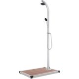 vidaXL Buitendouche met bruine basis 220 cm aluminium