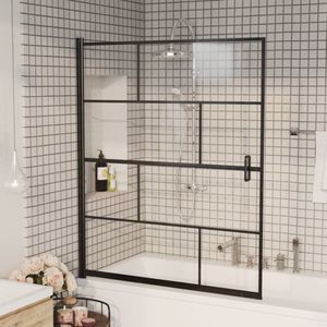 Duschkabine esg 116x140 cm Schwarz Vidaxl