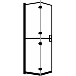 Vidaxl - Faltbare Duschkabine esg Schwarz 100x140 cm