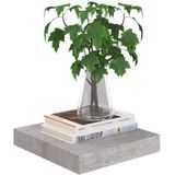 vidaXL - Wandschappen - Betongrijs - Honingraat MDF en Metaal - Set van 2