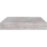 vidaXL - Wandschappen - Betongrijs - Honingraat MDF en Metaal - Set van 2