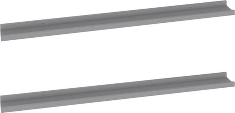 vidaXL - Wandschappen - Grijs - MDF - Set van 2