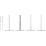 vidaXL - Wandschappen - Zwart - MDF en Metaal - 2 Stuks