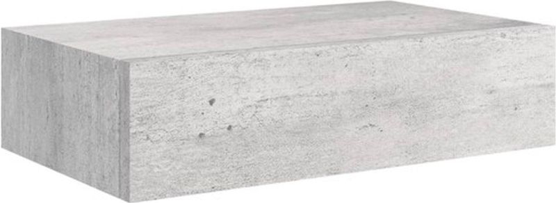vidaXL - Wandschap - Betongrijs - MDF en Metaal - Met Lade