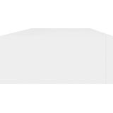 Wandplank - Wit - MDF en Metaal - Inclusief 2 Lades