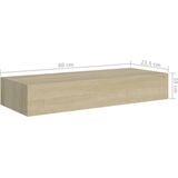 Haba - Wandplank - Eiken - MDF en Metaal - Inclusief 2 Lades