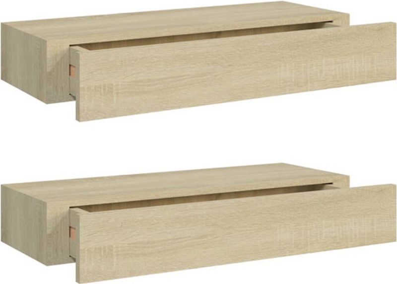 Haba - Wandplank - Eiken - MDF en Metaal - Inclusief 2 Lades