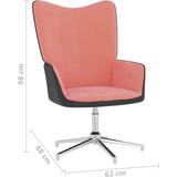 VidaXL Relaxstoel Fluweel & PVC Roze