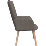 vidaXL Relaxstoel stof taupe