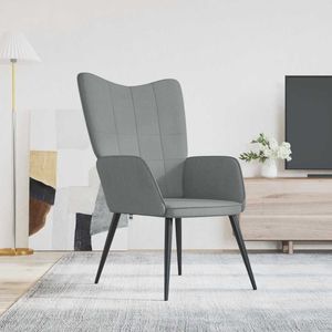 vidaXL Relaxsessel Hellgrau Stoff