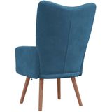 vidaXL Relaxstoel fluweel blauw