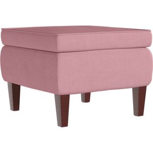 VidaXL-Kruk-met-houten-poten-fluweel-roze