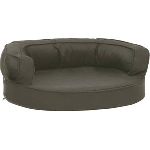 vidaXL-Hondenbed-ergonomisch-linnen-look-60x42-cm-donkergrijs