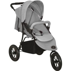 vidaXL-Kinderwagen-staal-lichtgrijs